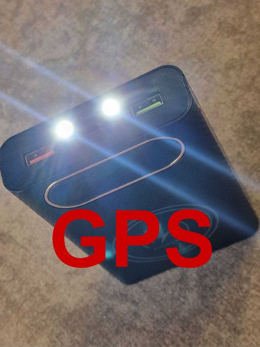 Повербанк три в одном GPS трекер фонарик 20000mAh беспроводная зарядка