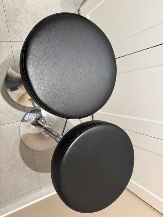 Krzesło barowe Mars czarne 2 szt.