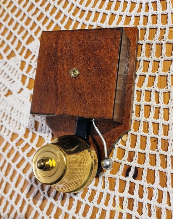 Dzwonek drzwiowy, dzwonek przewodowy do drzwi - retro - Zamel