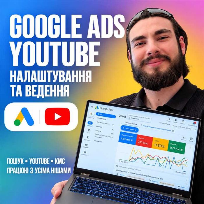 Реклама в Google та YouTube | Ведение под ключ | Реклама в Гугл | Google Ads