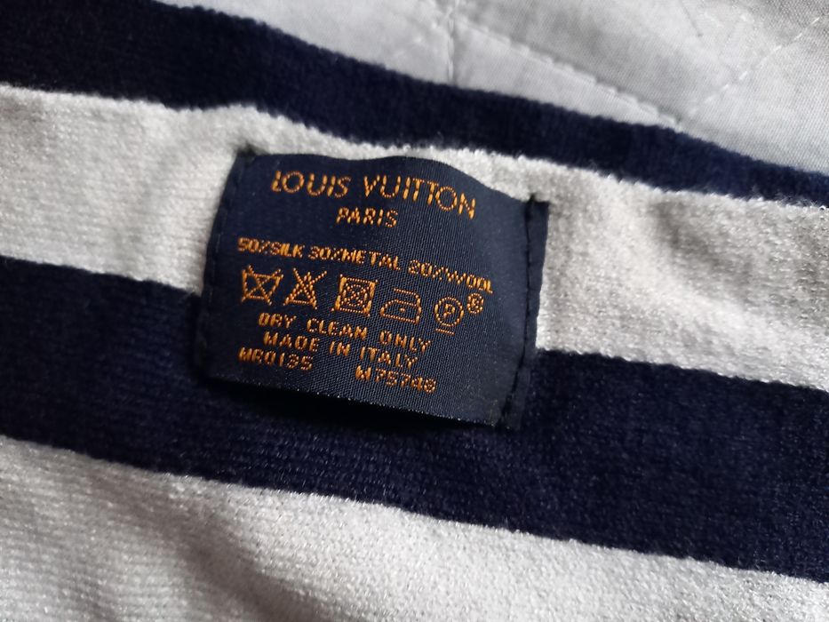 Szalik monogram LV jedwab wełna