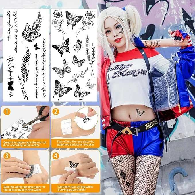 Kostium Harley Quinn Suicide Squad Karnawał Cosplay Zestaw 8 element M