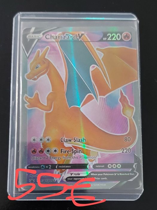 Charizard-VCromo Hp 220 Basic.Mais um Charizard-VMAX colecção 020/189