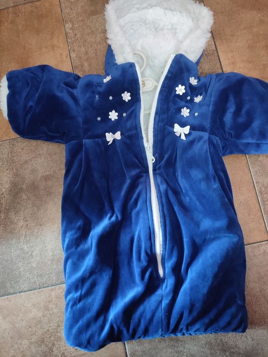 Ciepły śpiworek kombinezon zimowy 0-4 miesiące