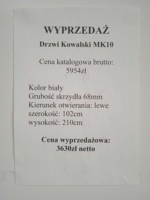 Drzwi zewnętrzne Kowalski MK10 #z10,#z21