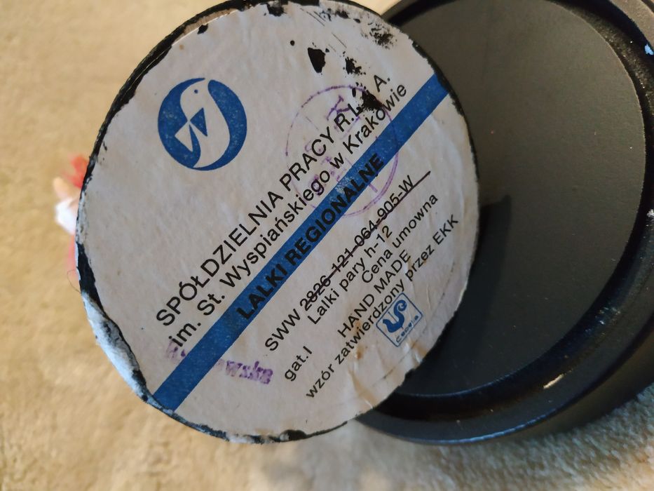 CEPELIA KRAKOWIANKA para krakowska pod kloszem klosz prezent dekoracja