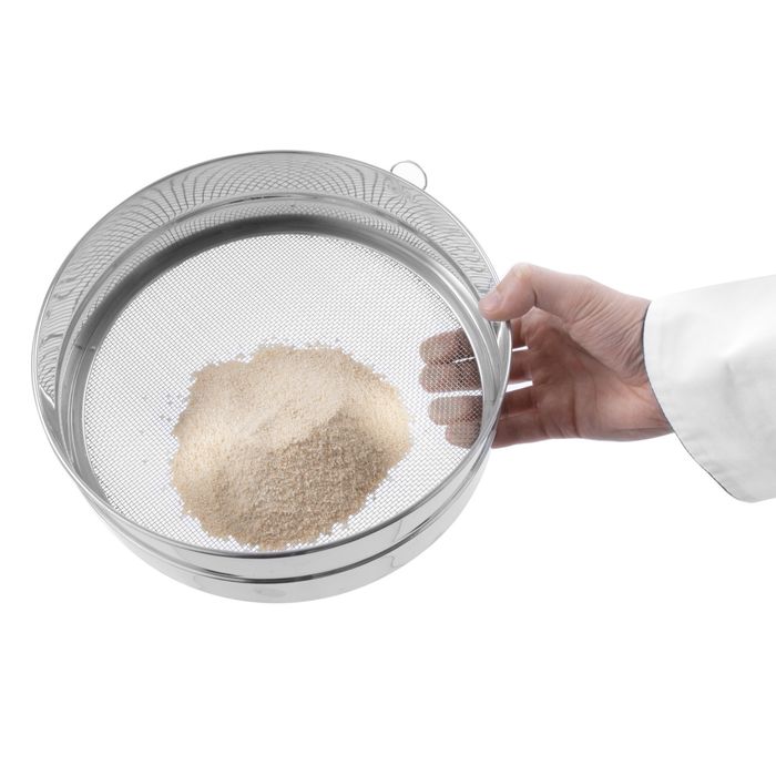 Sito cukiernicze gęste do przesiewania cukru pudru śr. 247mm stalowe