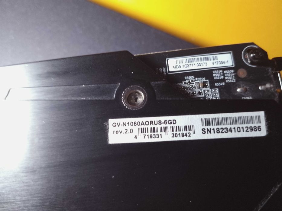 Видеокарта GTX 1060 6GB GIGABYTE AORUS Три кулера РАЗГОН ТИХАЯ