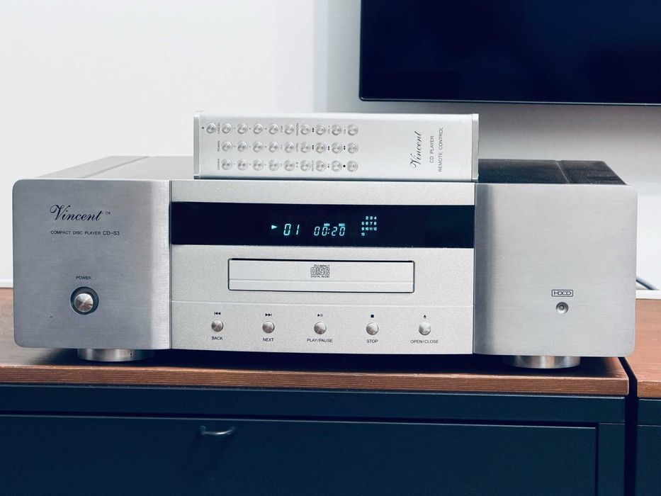 Vincent CD-S3 — топовый CD/HDCD-плеер с аналоговым выходом в классе A ℹ️ балансный XLR, лазер Philips, 24/96, 10 кг | Германия, оригинал, пульт
