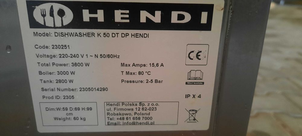 Zmywarka do naczyń HENDI 230251