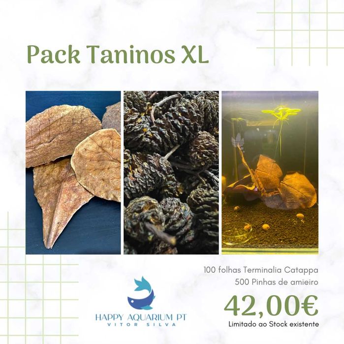 Taninos para aquário (Terminalia Catappa e Pinhas de Amieiro)