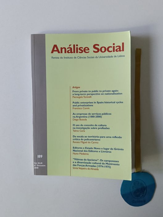Análise social n.º 186,188,189,190,192,193 cada 8€