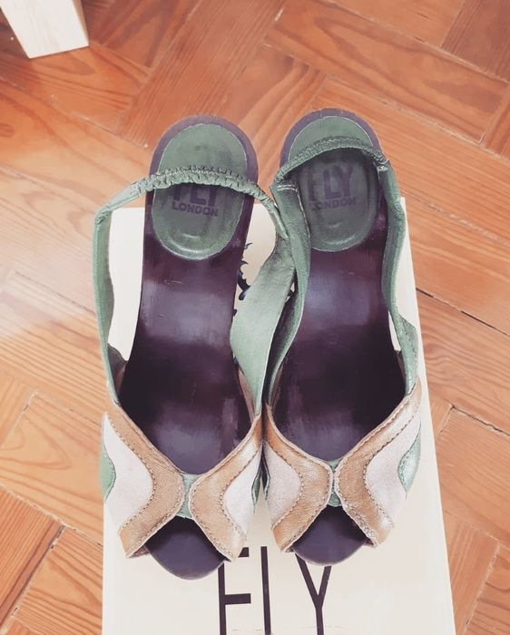 Sandálias Socas Fly London Pele/Camurça