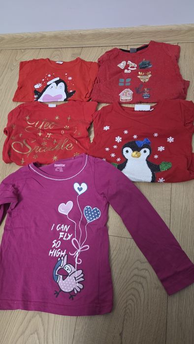 Zesstaw bluzek 100/116 (cena za całość) długi rękaw.