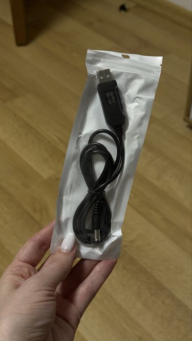 Якісний кабель живлення для wi-fi роутера / працює від павербанку