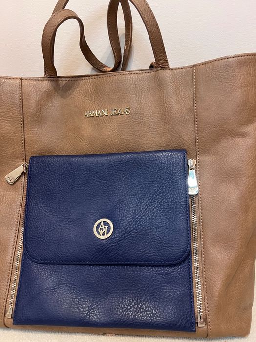Torebka Armani Jeans shopper do reki na ramię duża