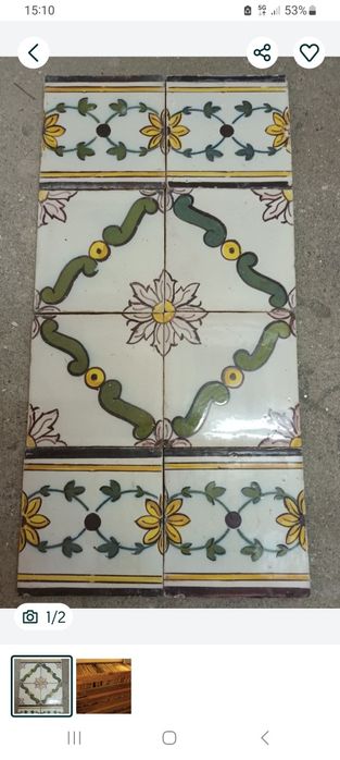 Azulejos pintados à mão antigos