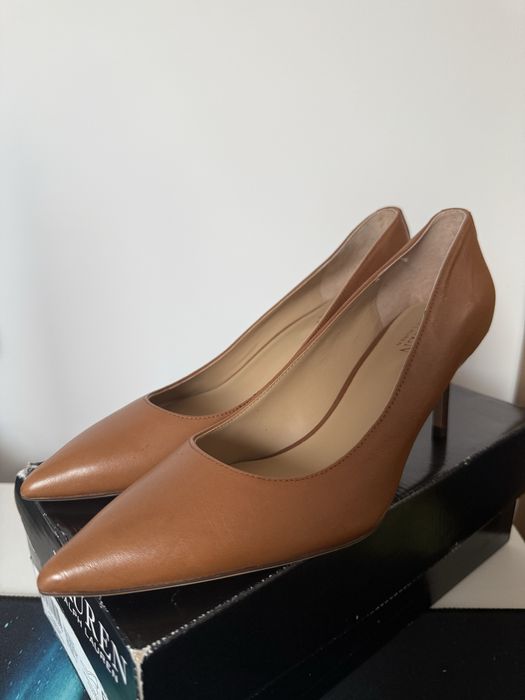 Nowe szpilki skórzane marki Ralph Lauren w rozm.37 - 100% oryginał