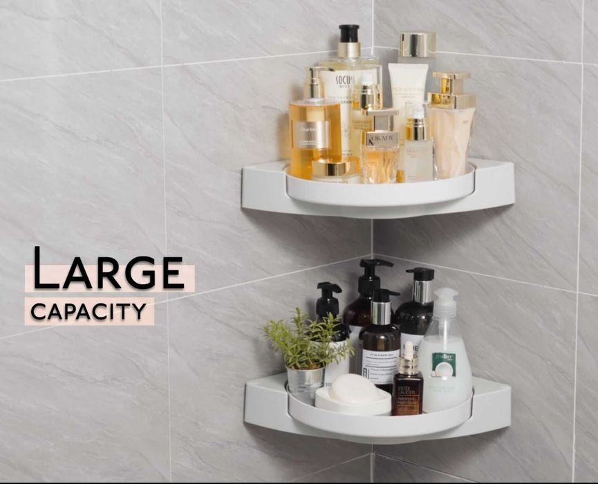 LAMU Set of 2 Rotating Corner Shower Organizer 360º64584770145027123