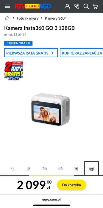Kamera Insta360 GO 3 128GB