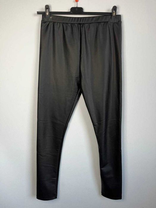 Czarne legginsy imitacja skóry Sinsay 164/XS Nowe
