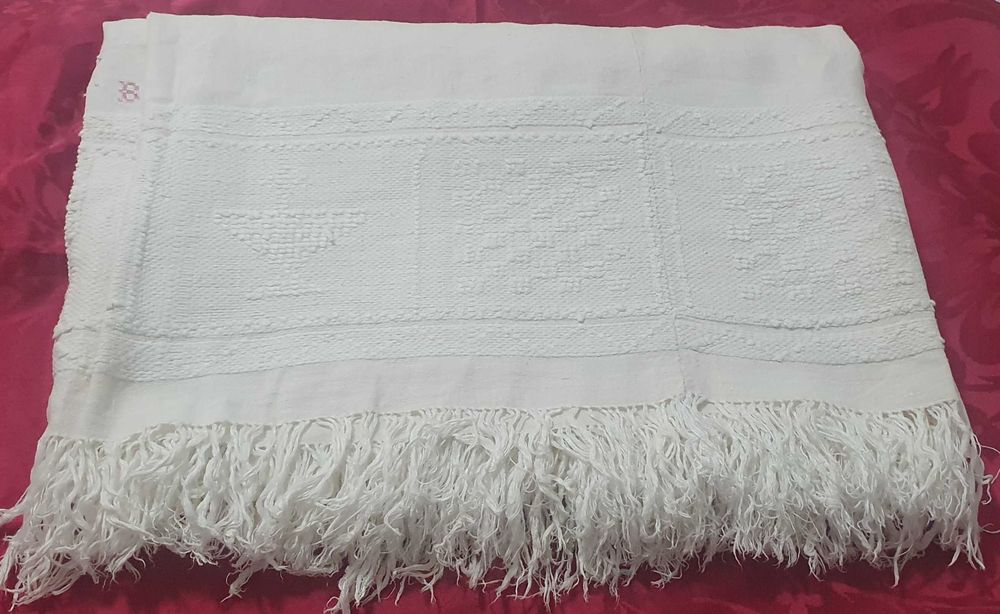 Lote 3 toalhas mesa linho antigo tear VINTAGE