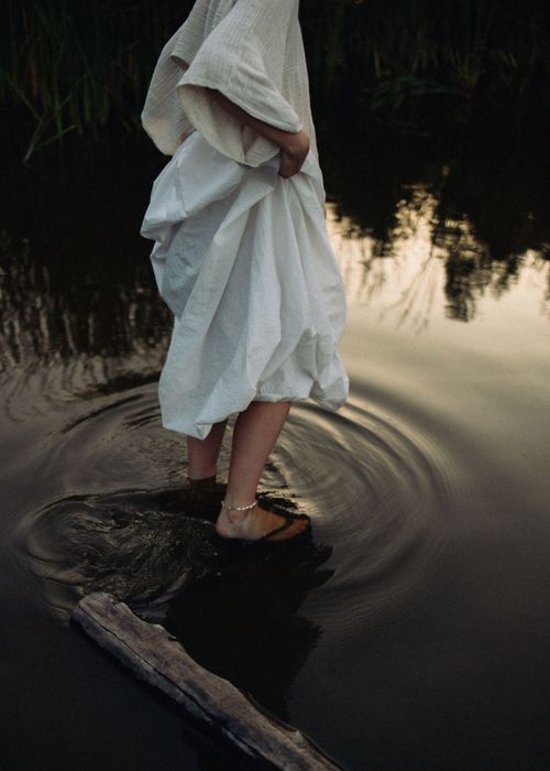 Спідниця біла жата)