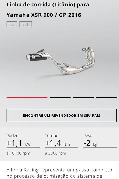 Akrapovič Racing Line Yamaha MT-09/XSR900 * ( OFERTA DO ENVIO )