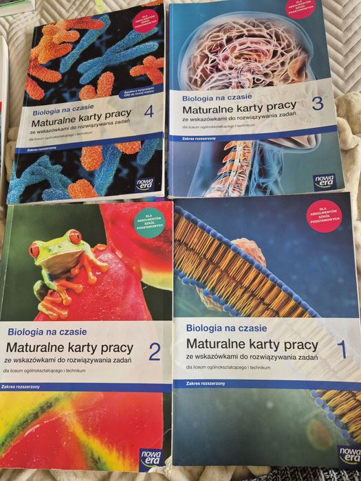 Zestaw maturalne karty pracy biologia 1,2,3,4