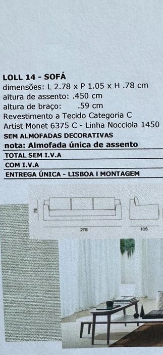 Ler anúncio sff vendo sofá grande Artist Monet, sofá pequeno Armchair