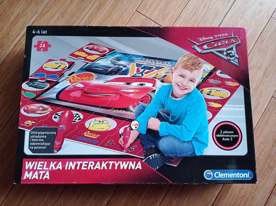 Interaktywna mata Clementoni giga puzzle xxl Auta Cars Zygzak McQueen