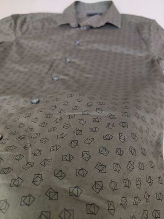 Asos koszula z krótkim rękawem w kolorze khaki r.M