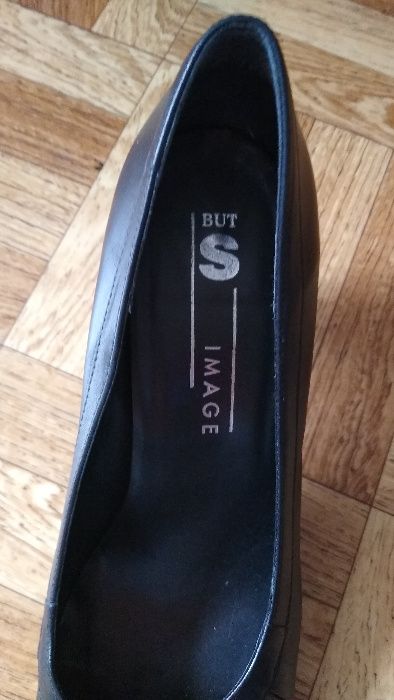 Buty- czółenka skórzane But-S rozm 40, czarne
