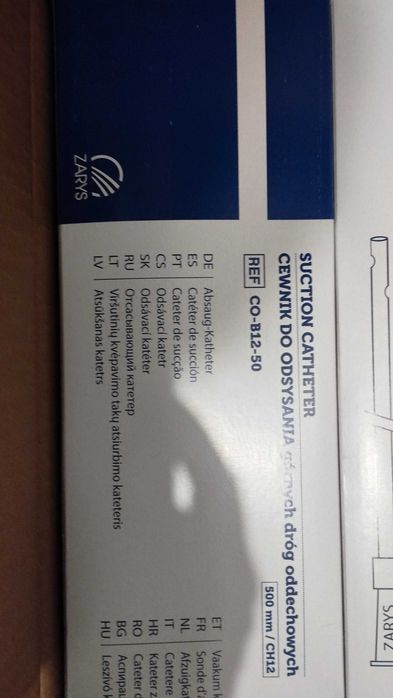 Cewniki do odsysania górnych dróg oddechowych