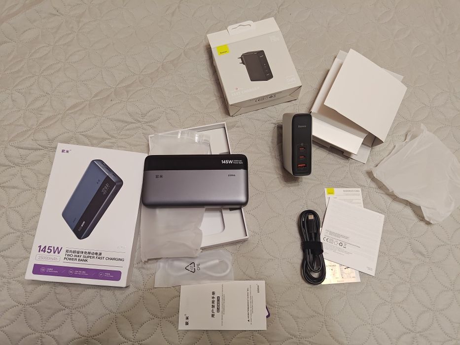 Павербанк 140w zime z5 25000mAh зарядка baseus gan5 pro 140w з кабелям