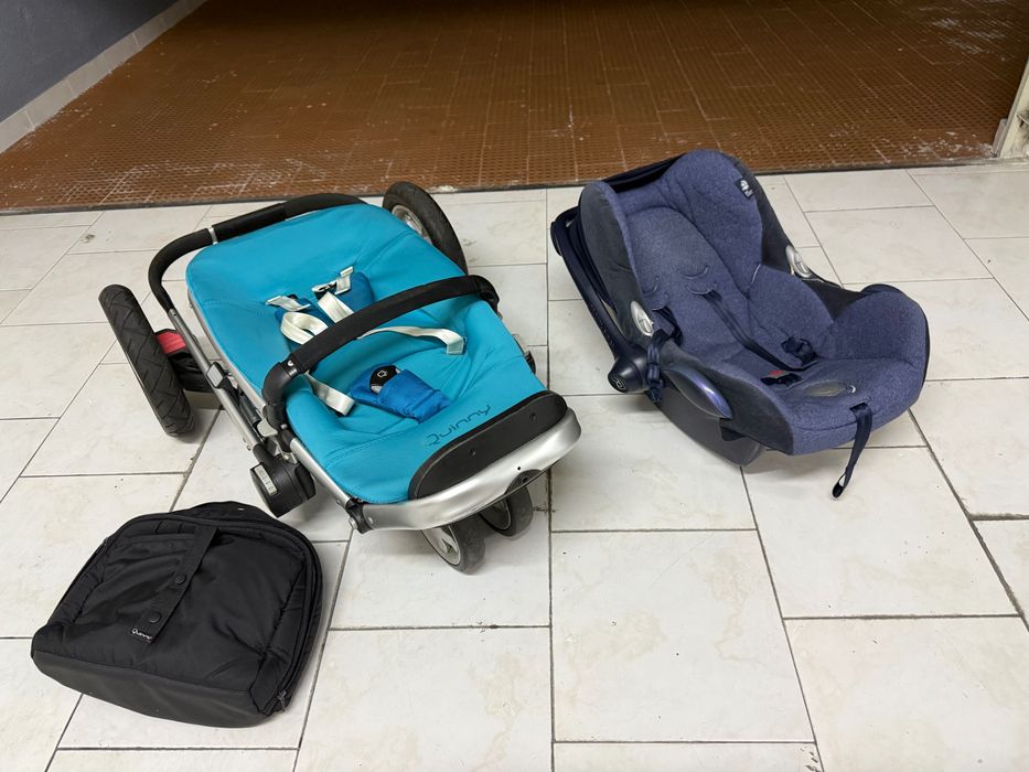 Vendo Carrinho Quinny Buzz + ovo Max Cosi + Resguardo Branco