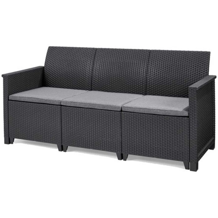 Sofa Ogrodowa Trzyosobowa Z Poduszkami Keter Marie Kanapa Ławka NOWA