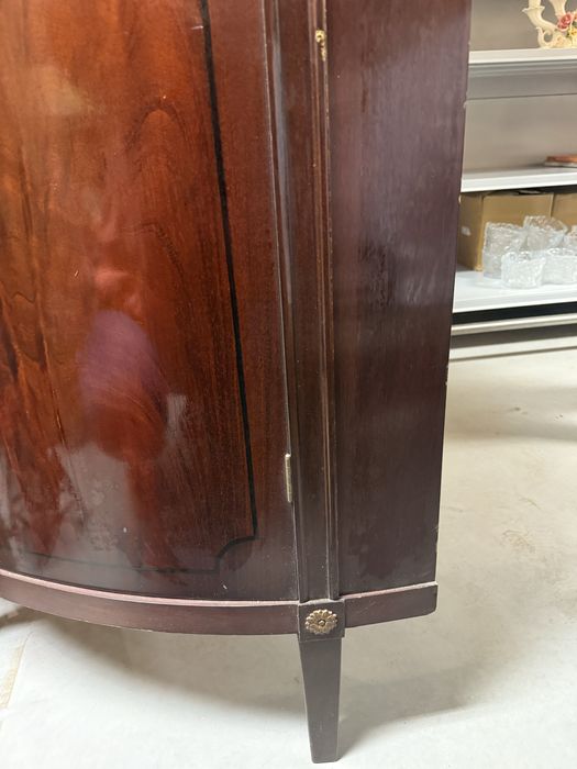 Antyk stara Duża narożna szafka kątnik owalny szafa drewniana