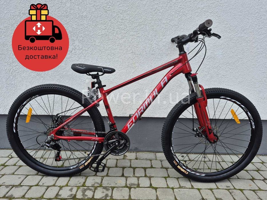Велосипед алюмінієвий AL 27.5" Formula MOTION DD FR рама-16" червоний з сірим 2026