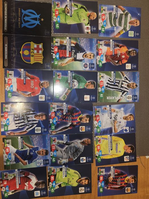 Karty Champions League 2013- 2014- 47sztuk+ 1 duża+ 5szt etui