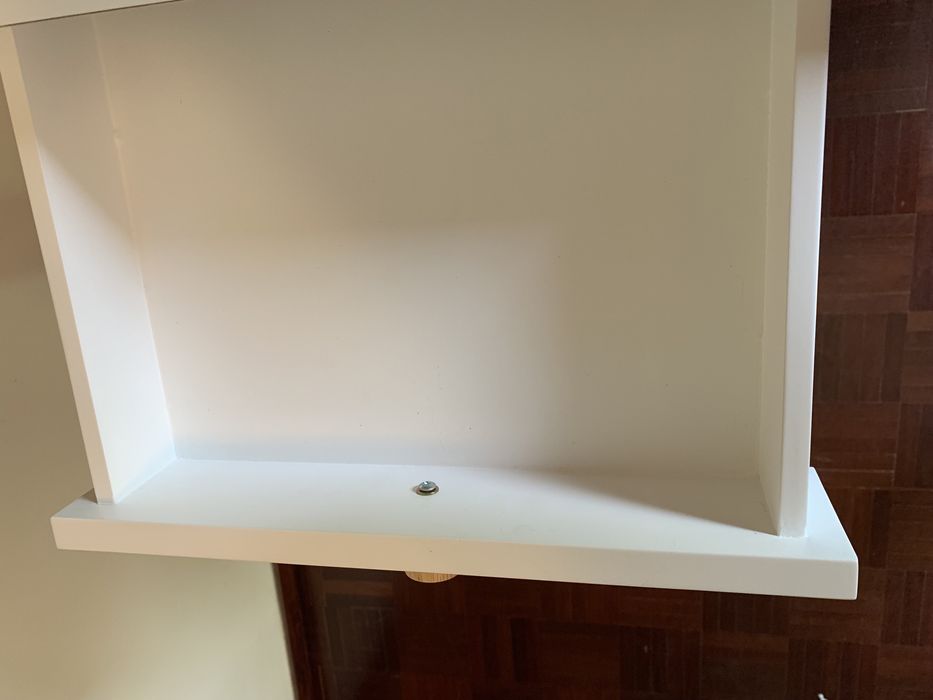 White desk - with drawer and storage - in excellent condition64285715271553124