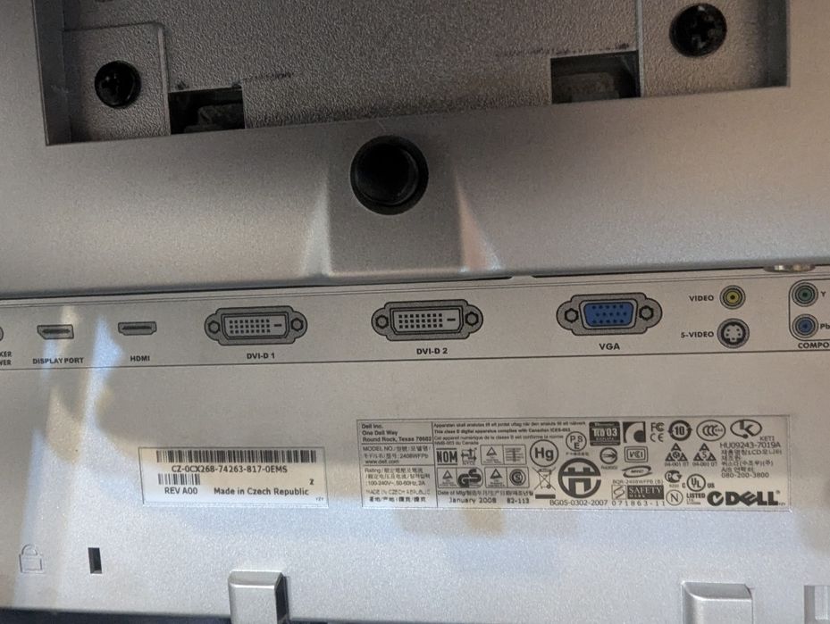 Monitor Dell uszkodzony