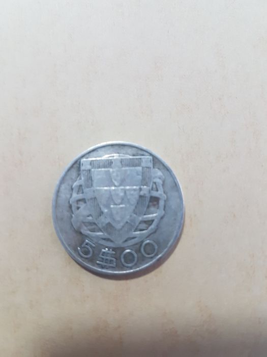 Moeda de 5 escudos, prata 1940