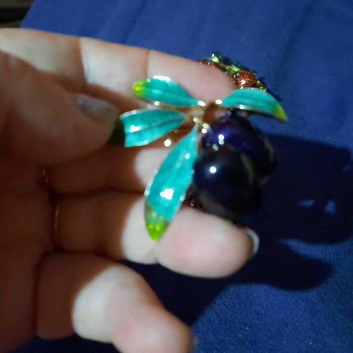 КОЛЛЕКЦИЯ брошь брошки ягоды олива вишня клубника гранат