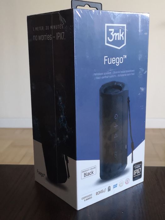 Głośnik bezprzewodowy 3mk Fuego black z funkcja powerbank