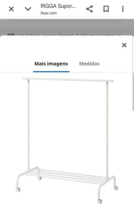 Suporte de cabides Ikea