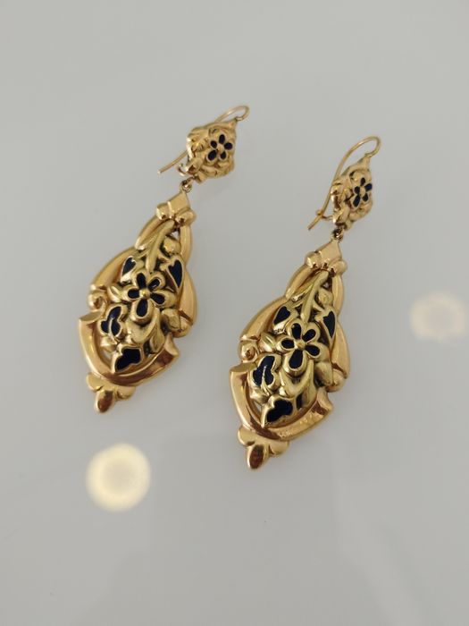 Brincos em ouro de 19,2kt