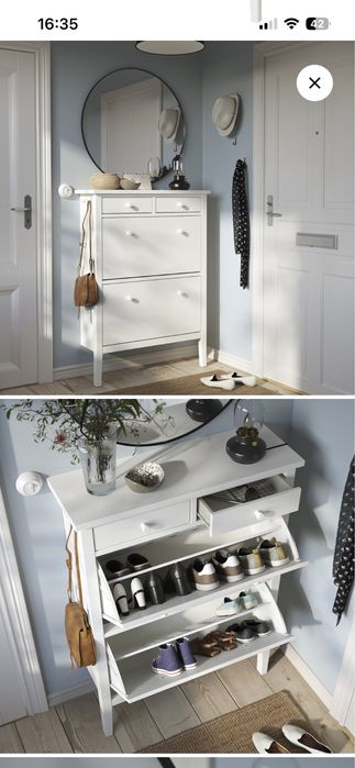 Sapateira IKEA GULLABERG branca 88x30x122 cm