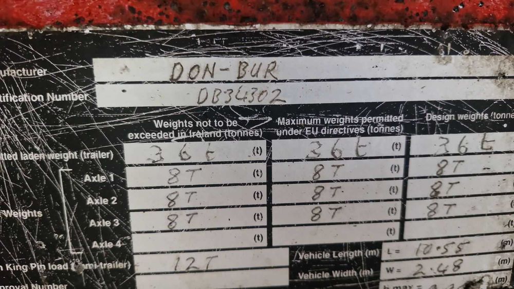 Самоскид напівпричіп DON BUR SFT T35  43,5 m3 самосвал зерновоз прицеп