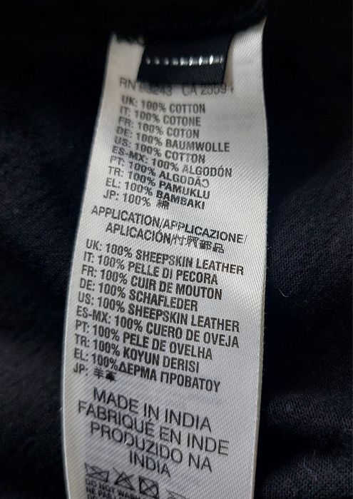 Diesel nowa koszulka polo męska obszyta skórą naturalna r. L
